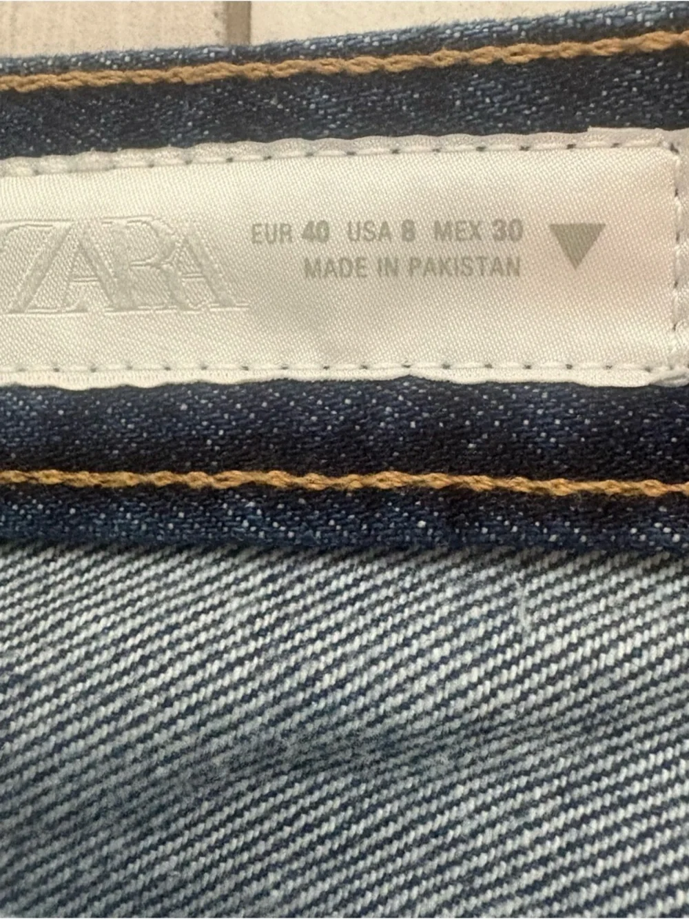 NWT Zara High Waist Barrel Jeans Horseshoe Womens 8 Blue Coastal Cowgirl Western - Picture 5 of 10